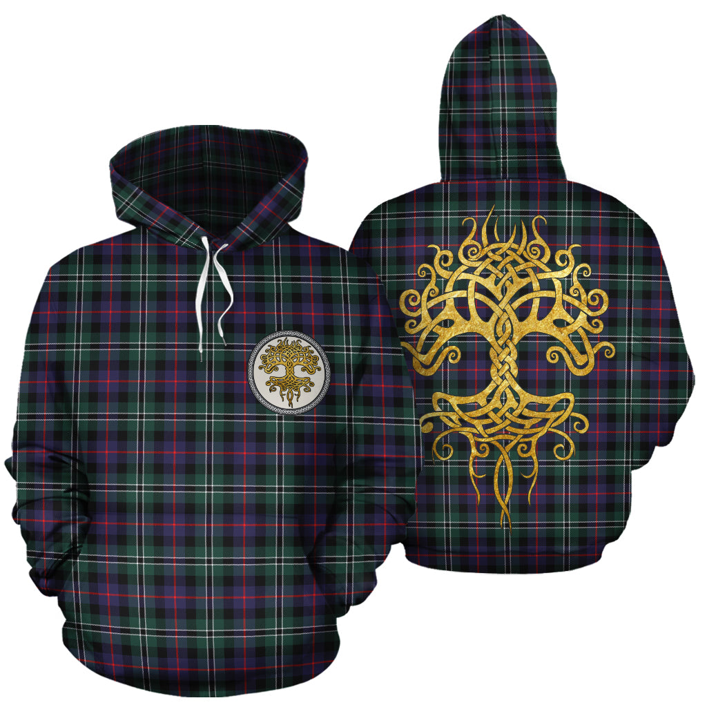 Rose Hunting Modern Tartan Hoodie - Tree Of Life