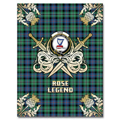 Rose Hunting Ancient Tartan Gold Courage Symbol Blanket