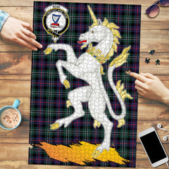 Rose Hunting Modern Tartan Crest Unicorn Scotland Jigsaw Puzzles