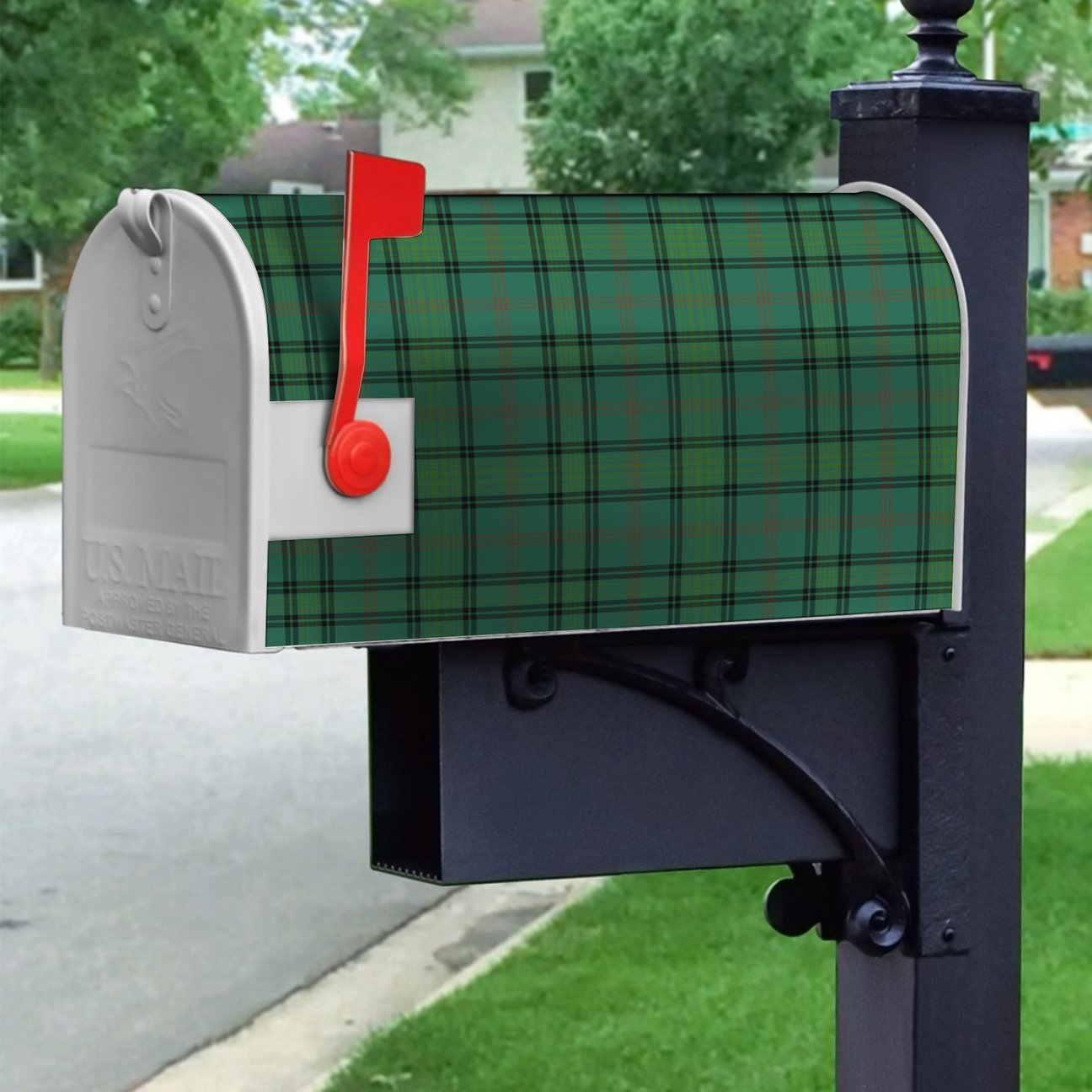 Ross Hunting Ancient Tartan Crest Mailbox