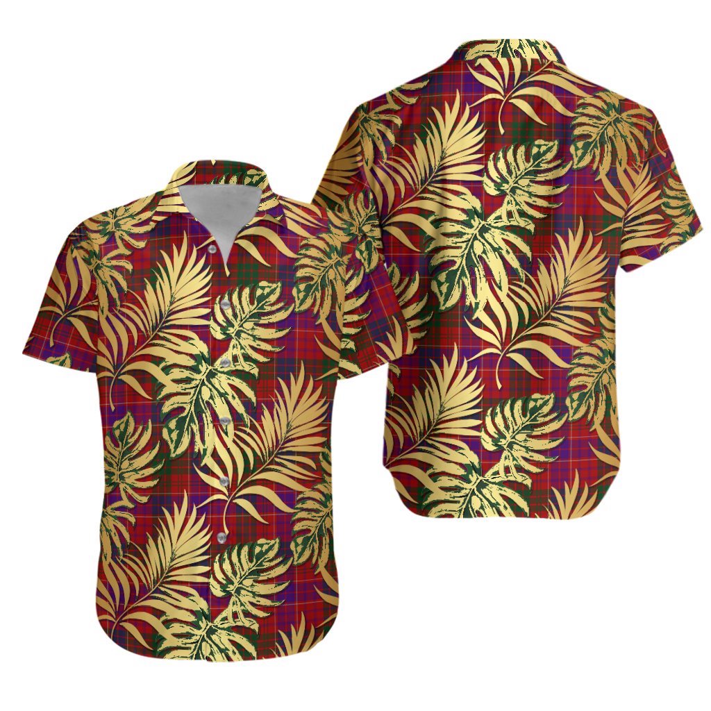 Ross 04 Tartan Vintage Leaves Hawaiian Shirt