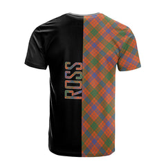 Ross Ancient Tartan T-Shirt Half of Me - Cross Style