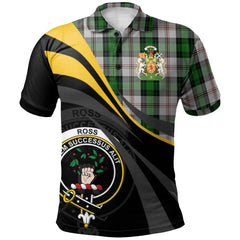 Ross Arisaid Tartan Polo Shirt - Royal Coat Of Arms Style