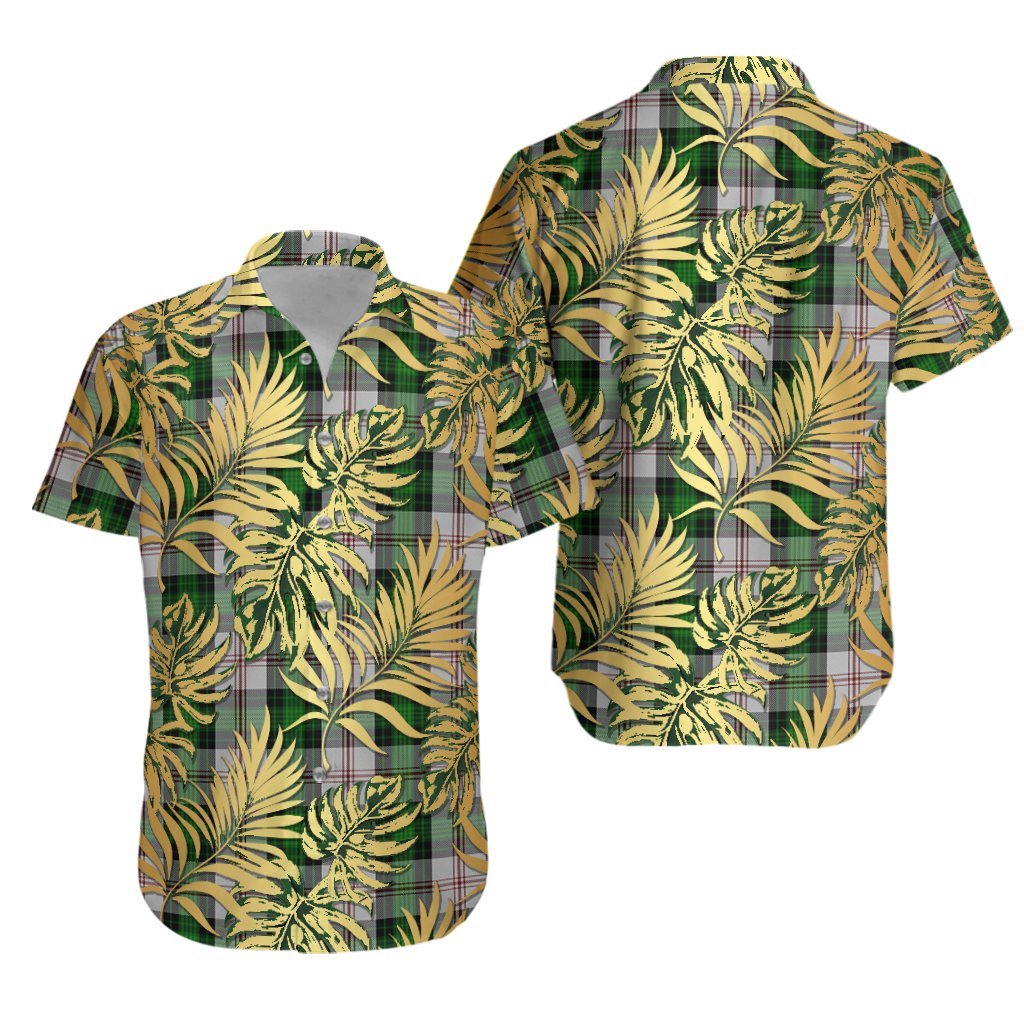 Ross Arisaid Tartan Vintage Leaves Hawaiian Shirt