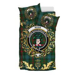 Hunting 01 Tartan Crest Bedding Set - Golden Thistle Style