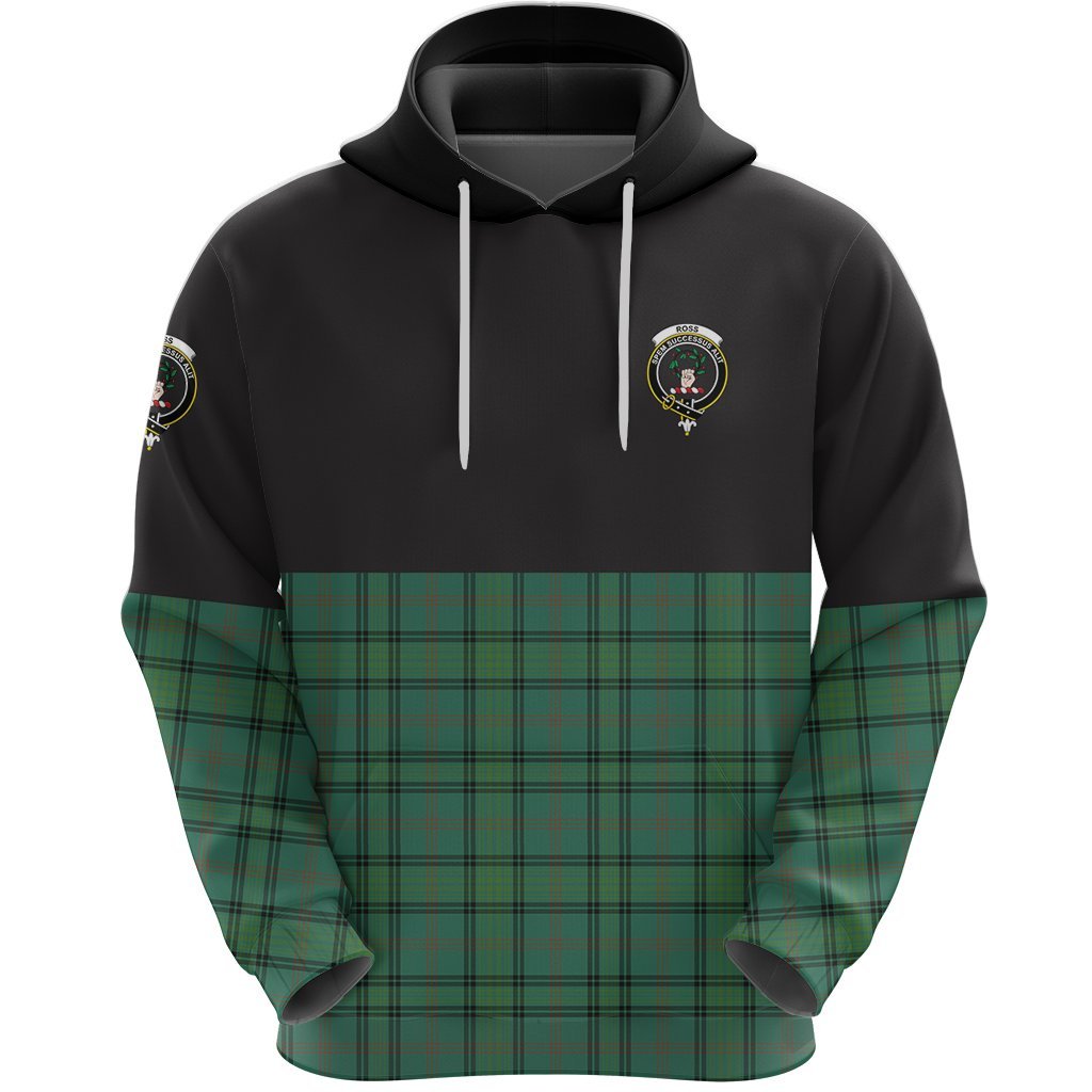 Ross Hunting Ancient Clan Half Of Tartan Hoodie