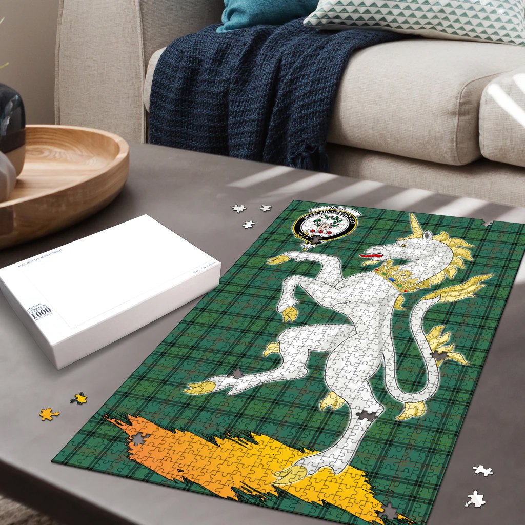 Ross Hunting Ancient Tartan Crest Unicorn Scotland Jigsaw Puzzles