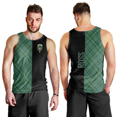 Ross Hunting Ancient Tartan Crest Men's Tank Top - Cross Style