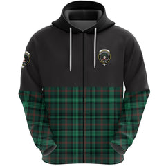 Ross Hunting Modern Clan Half Of Tartan Zipper Hoodie