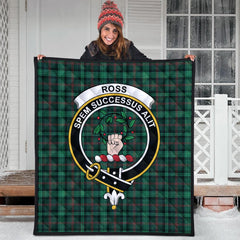 Ross Hunting Modern Tartan Crest Quilt