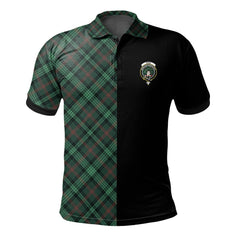 Ross Hunting Modern Tartan Polo Shirt Half of Me - Cross Style