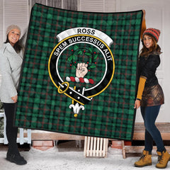 Ross Hunting Modern Tartan Crest Quilt