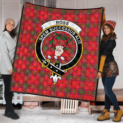 Ross Modern Tartan Crest Quilt