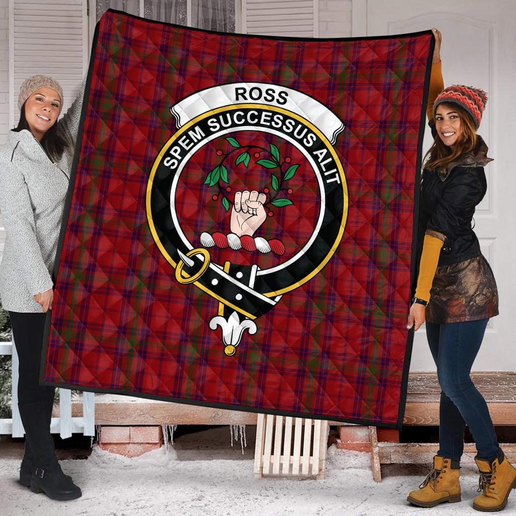 Ross Old Tartan Crest Quilt