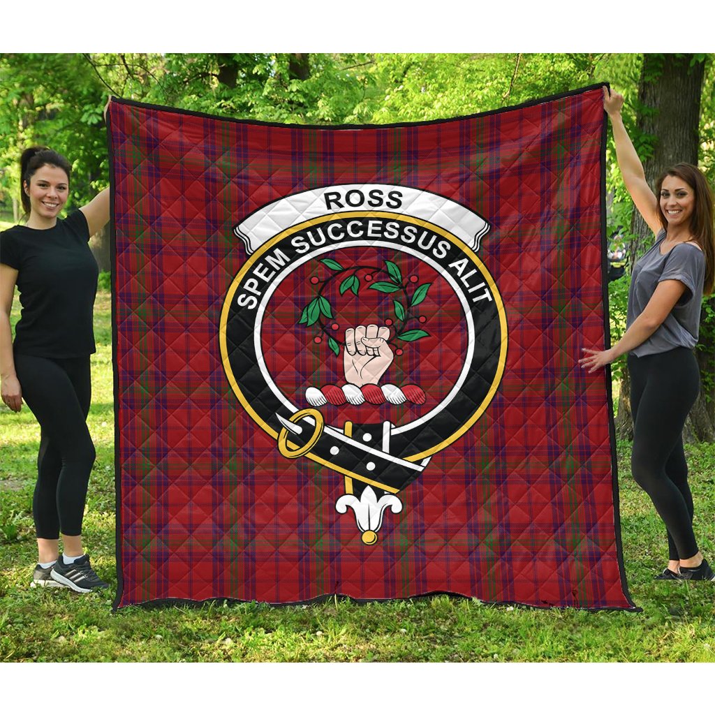 Ross Old Tartan Crest Quilt