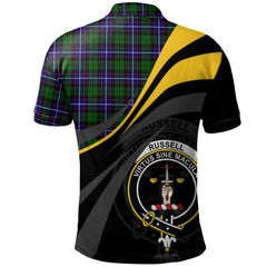 Russell Modern Tartan Polo Shirt - Royal Coat Of Arms Style