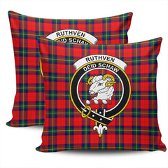 Scottish Ruthven Modern Tartan Crest Pillow Cover - Tartan Cushion Cover