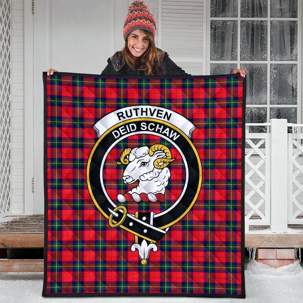 Ruthven Modern Tartan Crest Quilt