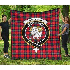 Ruthven Modern Tartan Crest Quilt