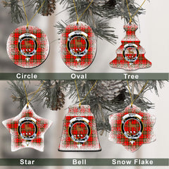Scott Tartan Christmas Ceramic Ornament - Snow Style