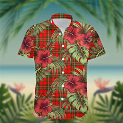 Scott Tartan Hawaiian Shirt Hibiscus, Coconut, Parrot, Pineapple - Tropical Garden Shirt