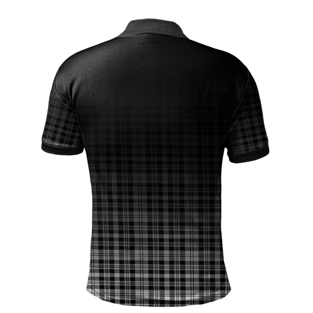 Scott Black White Modern Tartan Polo Shirt - Alba Celtic Style