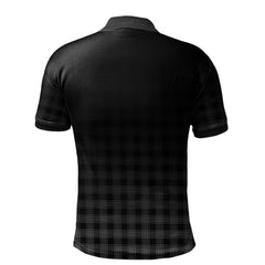 Scott Black and White Tartan Polo Shirt - Alba Celtic Style