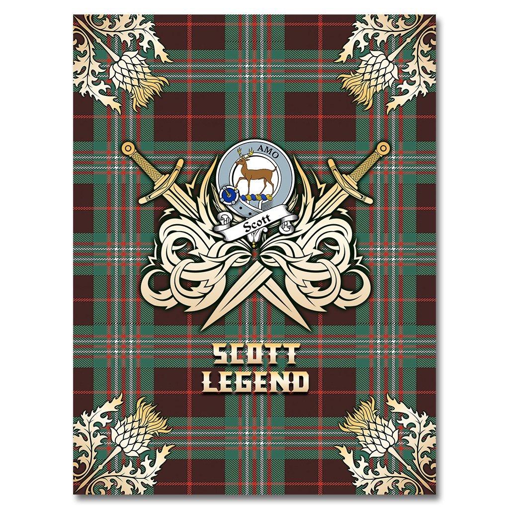 Scott Brown Ancient Tartan Gold Courage Symbol Blanket