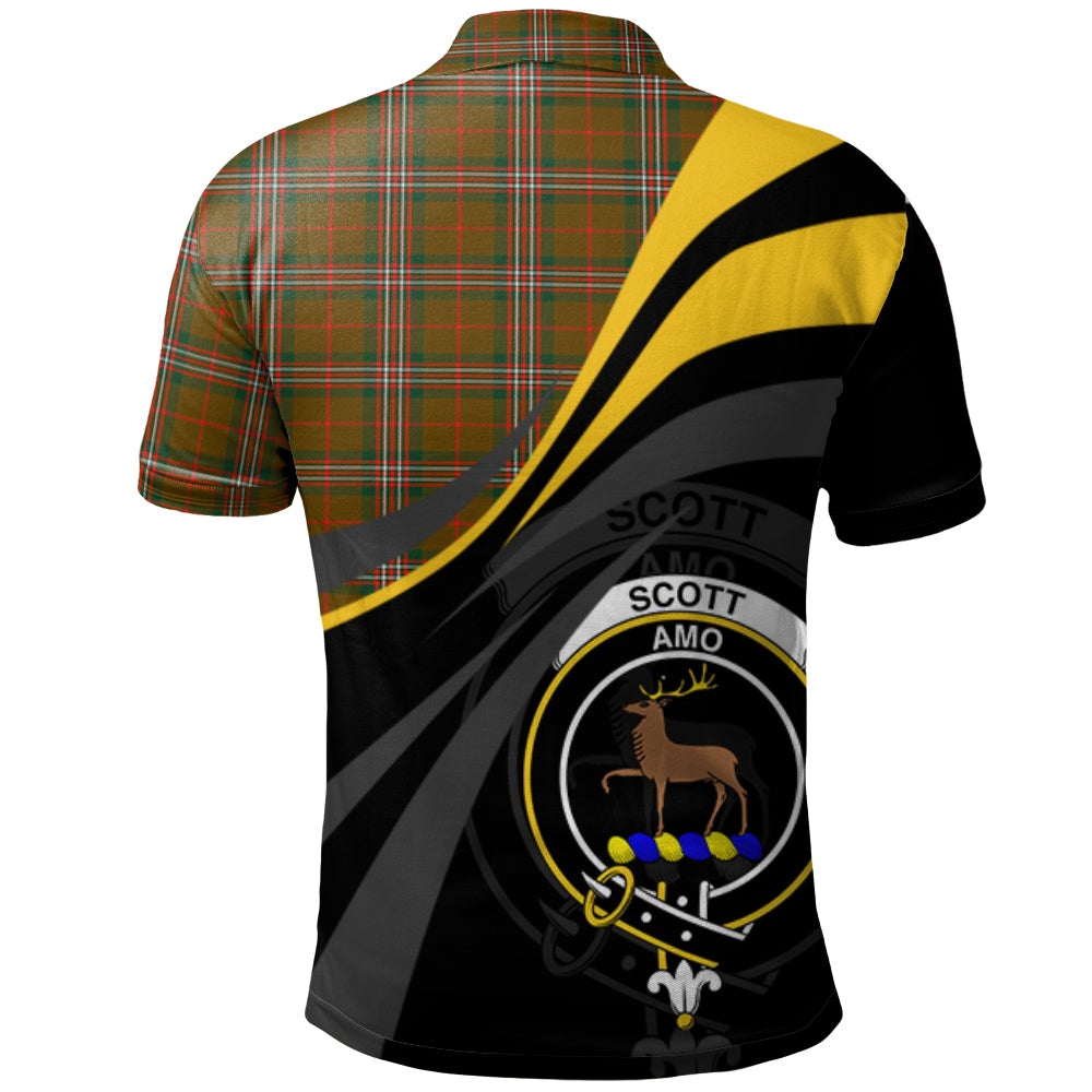 Scott Brown Modern Tartan Polo Shirt - Royal Coat Of Arms Style