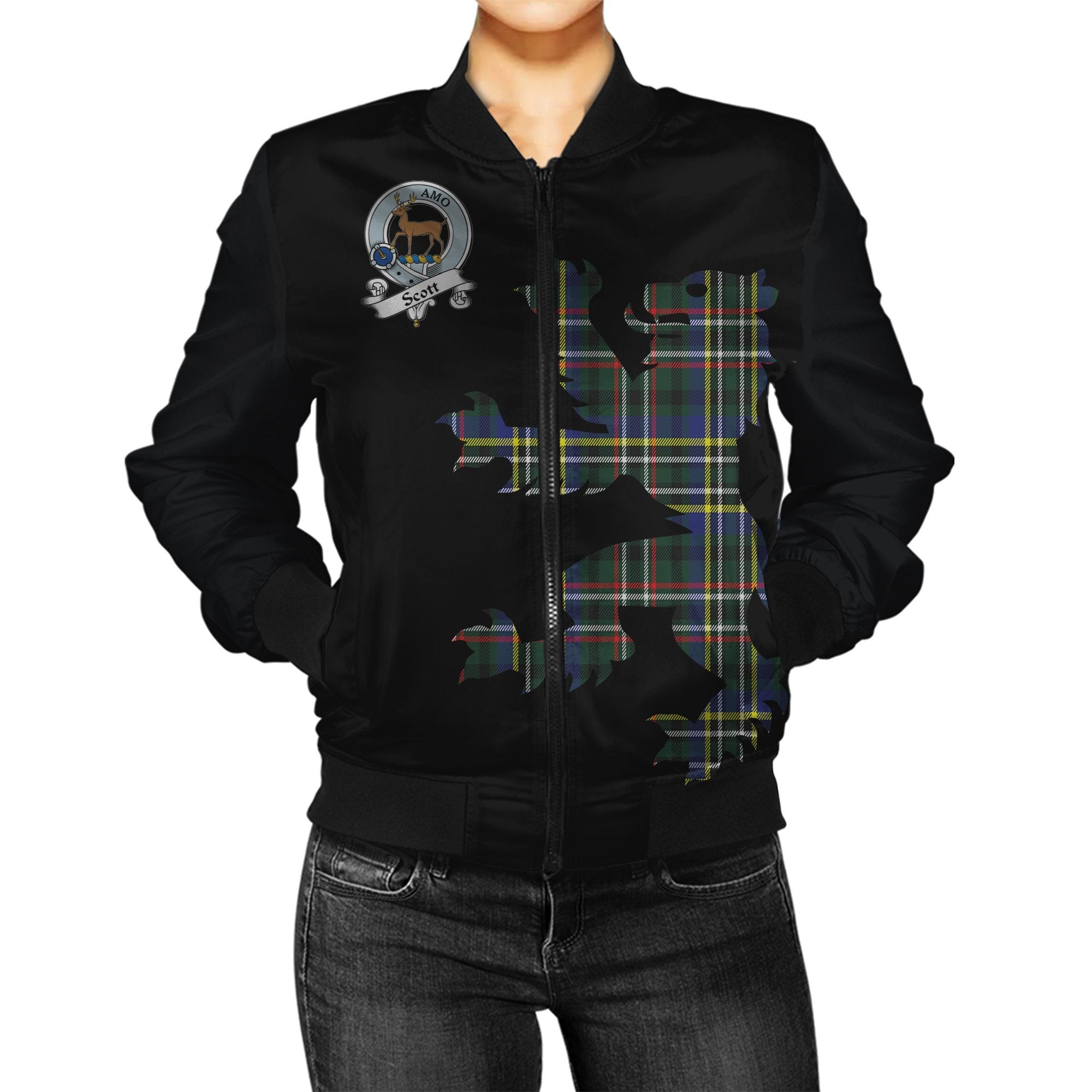 Scott Tartan Bomber Jacket Lion & Thistle