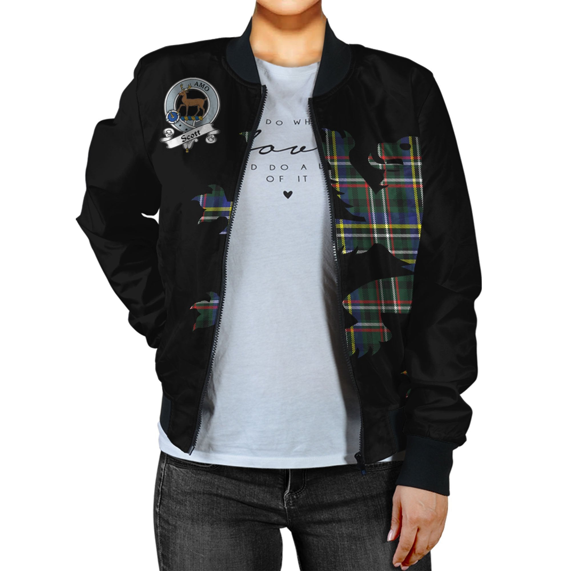 Scott Tartan Bomber Jacket Lion & Thistle