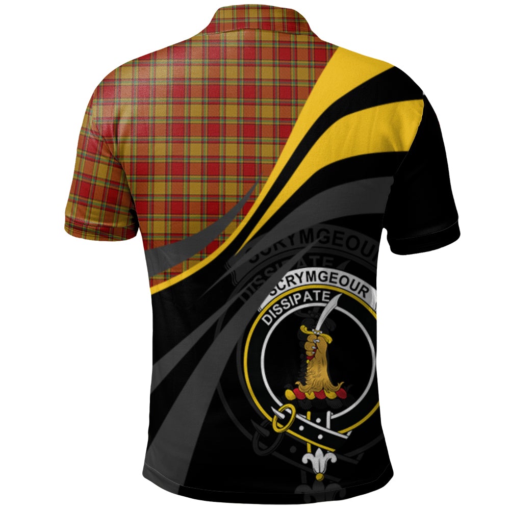 Scrymgeour Tartan Polo Shirt - Royal Coat Of Arms Style