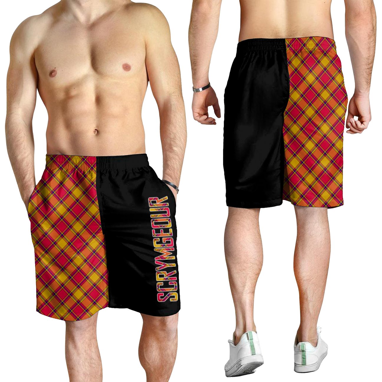Scrymgeour Tartan Crest Men's Short - Cross Style
