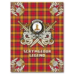 Scrymgeour Tartan Gold Courage Symbol Blanket