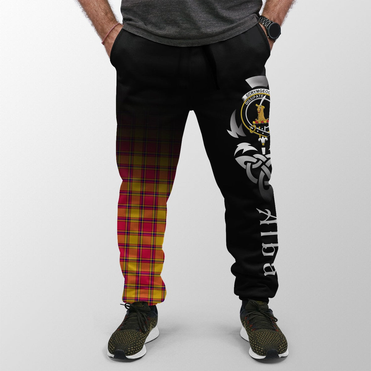 Scrymgeour Tartan Crest Jogger Sweatpants - Alba Celtic Style