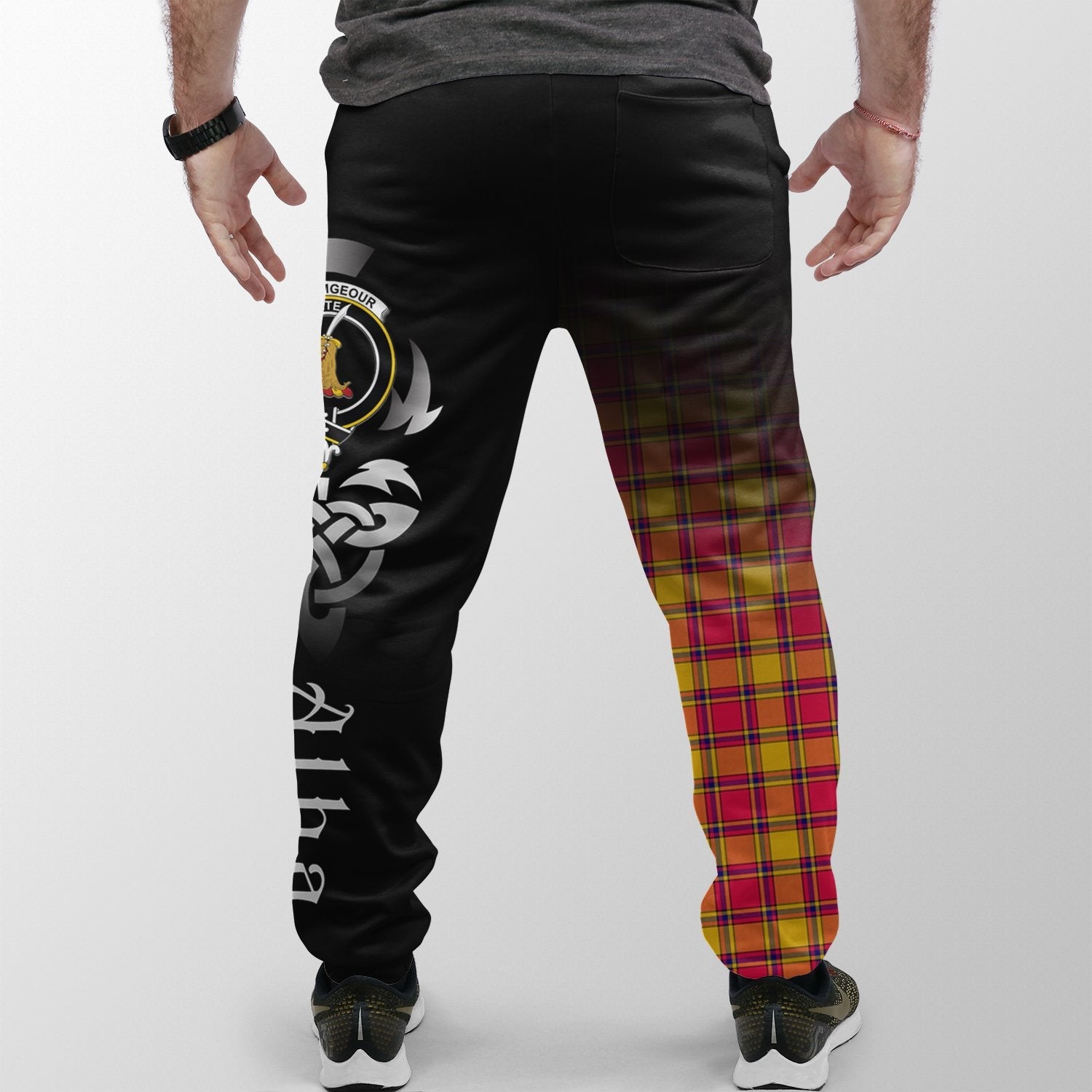 Scrymgeour Tartan Crest Jogger Sweatpants - Alba Celtic Style