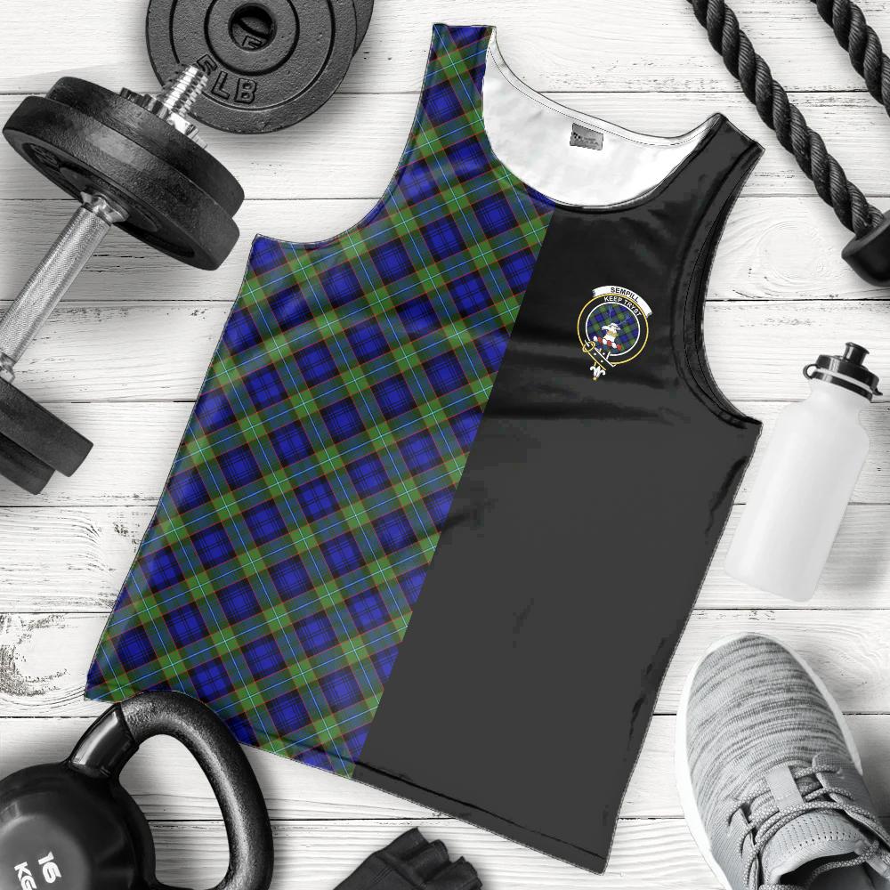 Sempill Modern Tartan Crest Men's Tank Top - Cross Style