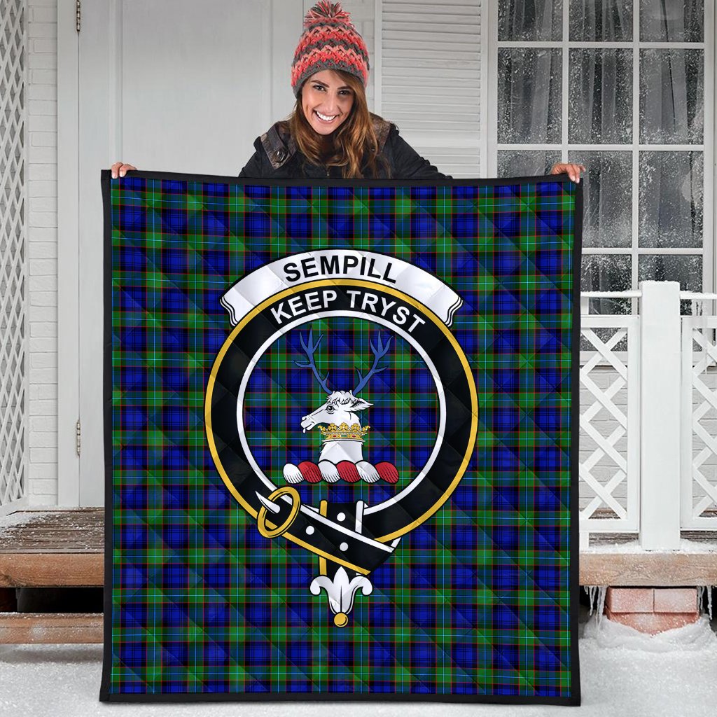 Sempill Modern Tartan Crest Quilt