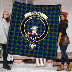 Sempill Modern Tartan Crest Quilt