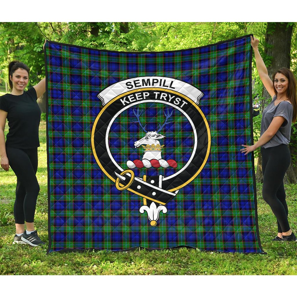 Sempill Modern Tartan Crest Quilt