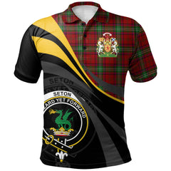 Seton Tartan Polo Shirt - Royal Coat Of Arms Style