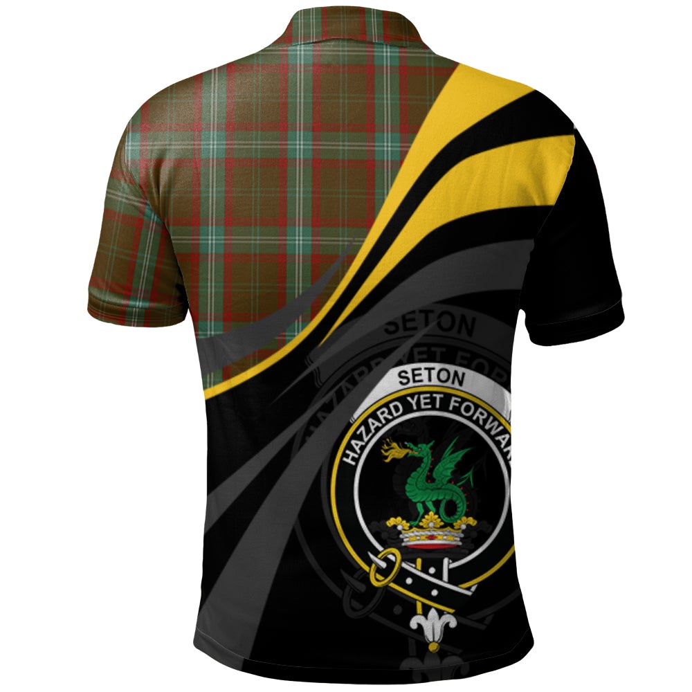 Seton Hunting Tartan Polo Shirt - Royal Coat Of Arms Style