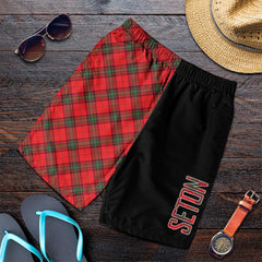 Seton Hunting Modern Tartan Crest Men's Short - Cross Style