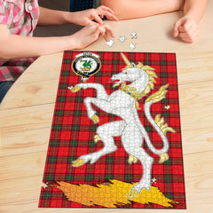 Seton Modern Tartan Crest Unicorn Scotland Jigsaw Puzzles