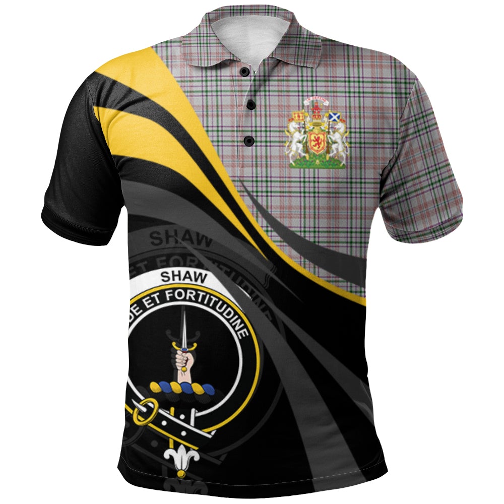 Shaw Dress Tartan Polo Shirt - Royal Coat Of Arms Style