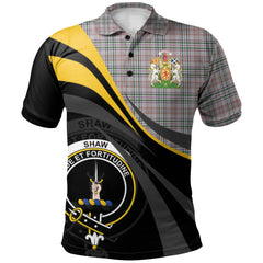 Shaw Dress Tartan Polo Shirt - Royal Coat Of Arms Style