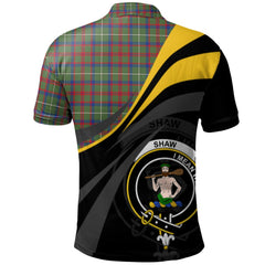 Shaw Green Modern Tartan Polo Shirt - Royal Coat Of Arms Style