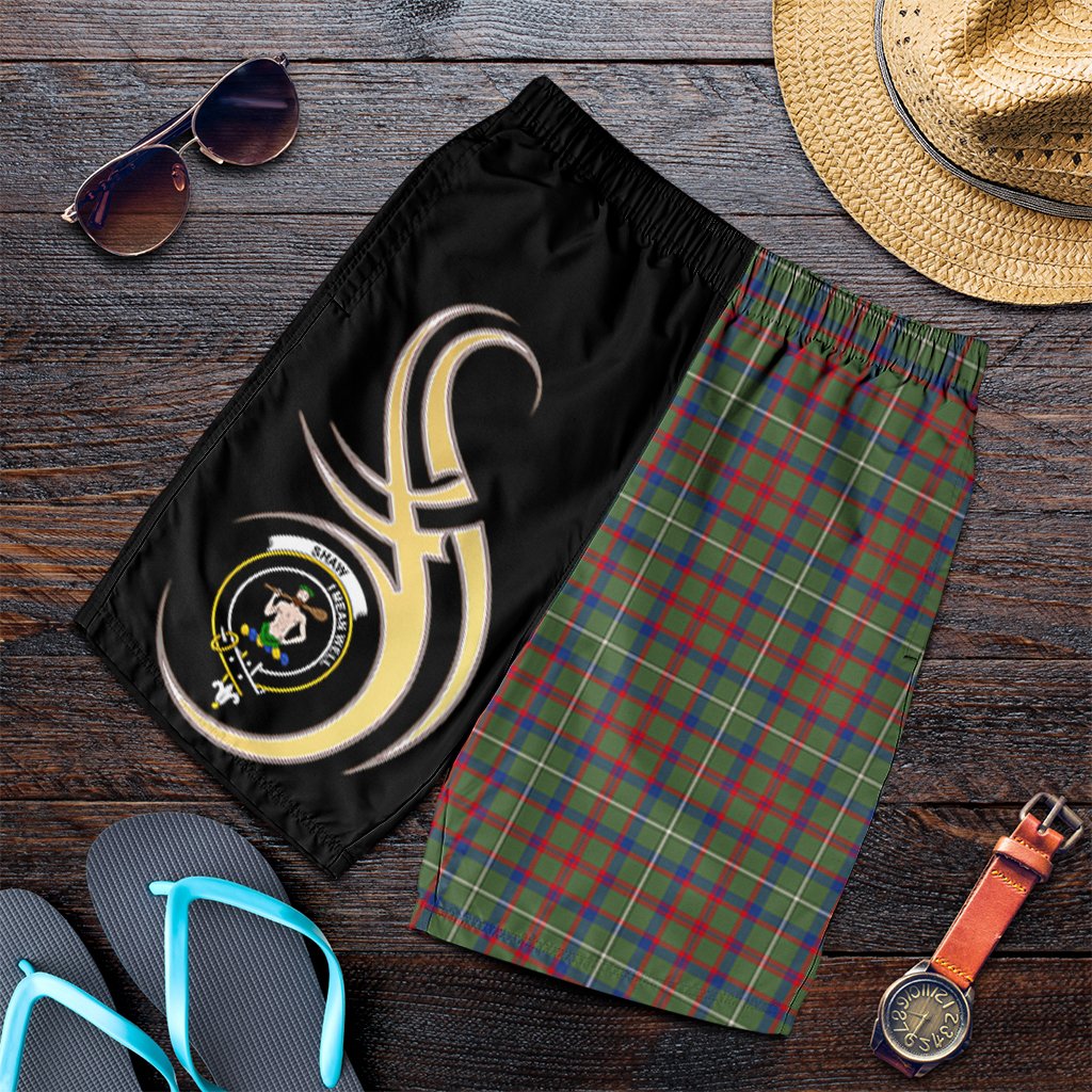 Shaw Green Modern Tartan Crest Men's Short PM8