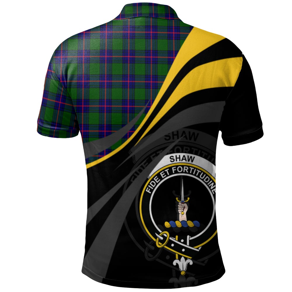 Shaw Modern Tartan Polo Shirt - Royal Coat Of Arms Style