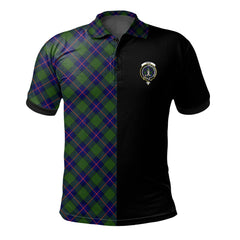 Shaw Modern Tartan Polo Shirt Half of Me - Cross Style